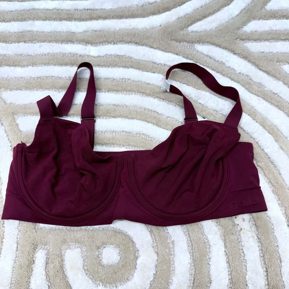 Aerie SMOOTHEZ Seamless Balconette Bra Burgundy Size 38D